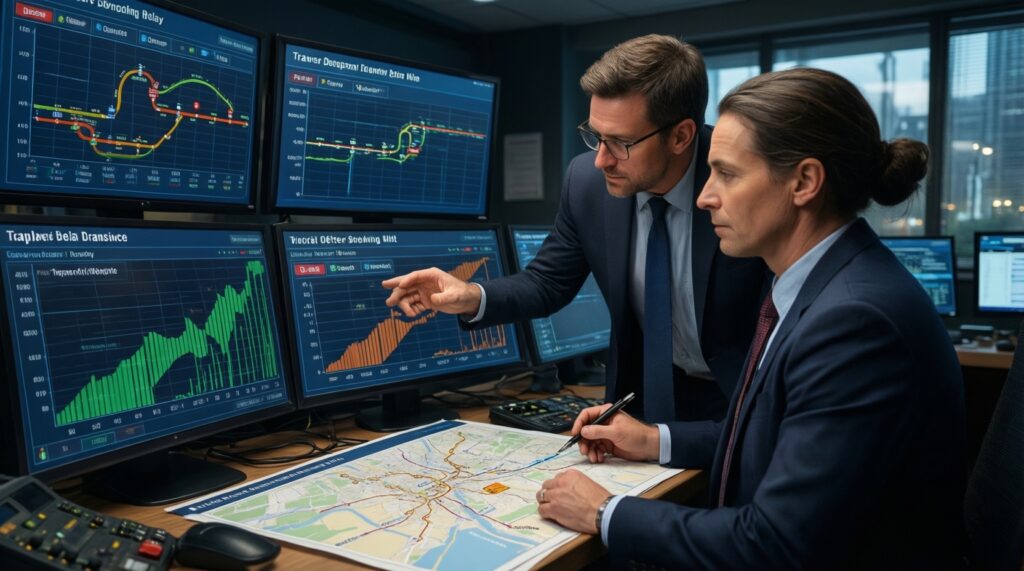 Развитие общественного транспорта: маршруты, интервалы, обновление автопарка - иллюстрация